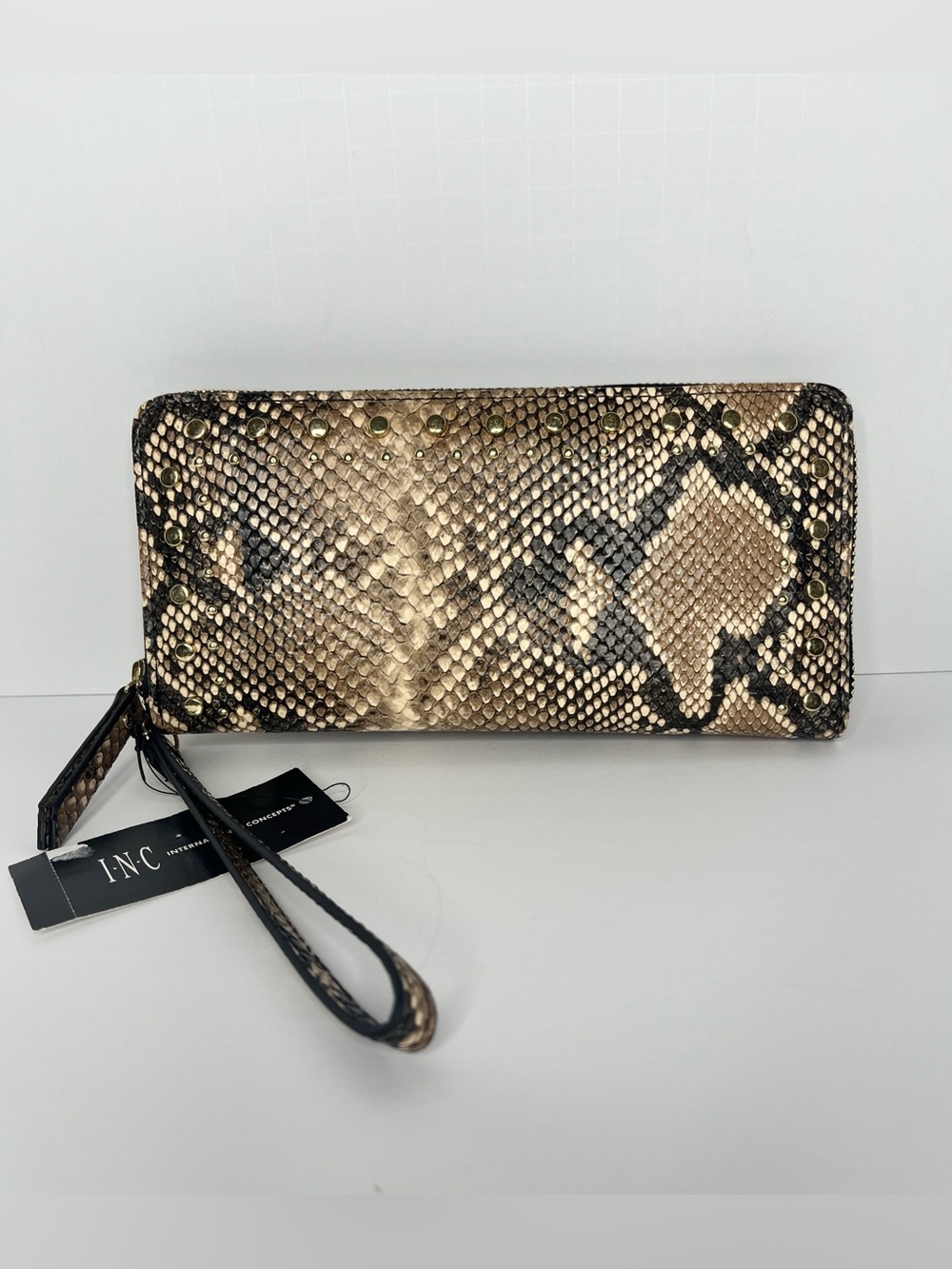 INC International Concepts Hazell Wallet Neutral Snake